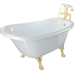 Ванна из искусственного камня Фэма Салерно-2 170x80, ножки золото