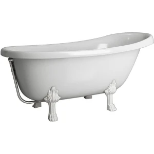 Ванна из искусственного камня Фэма Салерно 168x80, ножки белые