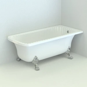 Ванна из литьевого мрамора Migliore Olivia ANG 174x80, на лапах Leone Standart, хром