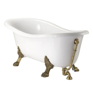 Ванна из литьевого мрамора Migliore Milady 185x82, на лапах Leone Standart, бронза