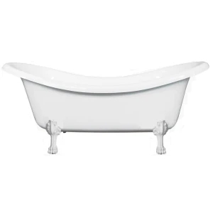 Ванна из литьевого мрамора Castone Корсика 190x86 ножки белые