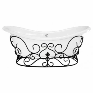 Ванна из литьевого мрамора Castone Корсика 190x86 ножки белые