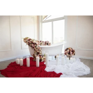 Ванна из литьевого мрамора Castone Корсика 190x86 ножки белые