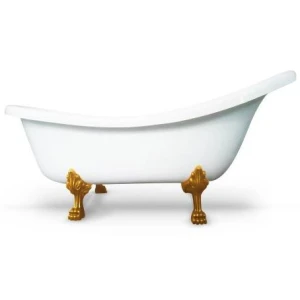 Ванна из литьевого мрамора Castone Даллас King Size 175x81 ножки золото