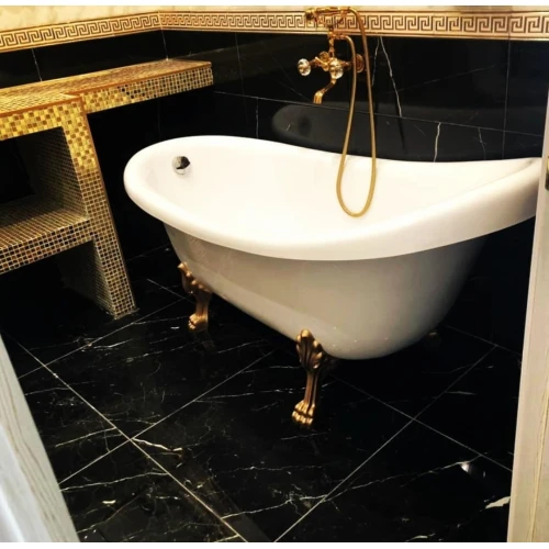 Ванна из литьевого мрамора Castone Даллас 168x75 ножки золото