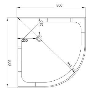 Душевая кабина DTO LM780N 80х80 без крыши