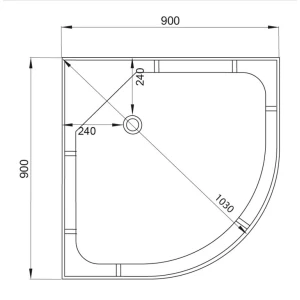 Душевая кабина DTO LM790N 90х90 без крыши