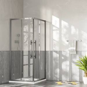 Душевое ограждение Esbano Flex ESF-90KV-GM 90x90 оружейная сталь
