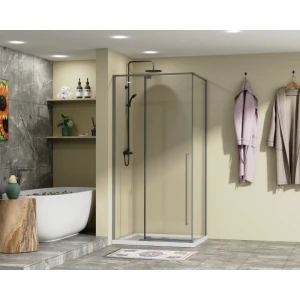 Душевое ограждение Esbano ESA-128PS-GM 120x80 оружейная сталь