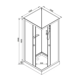 Душевая кабина DTO LK115NGM 100x100
