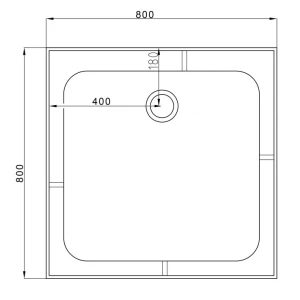 Душевая кабина DTO LK815NGM 80x80