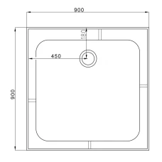Душевая кабина DTO LK915NGM 90x90
