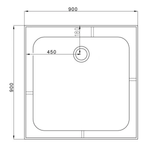 Душевая кабина DTO LK915NGM 90x90