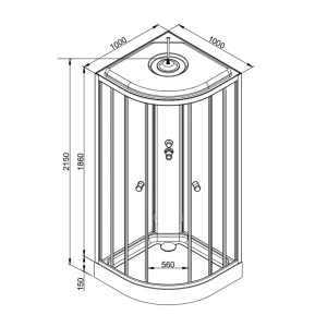 Душевая кабина DTO LM901 100х100 стандартная