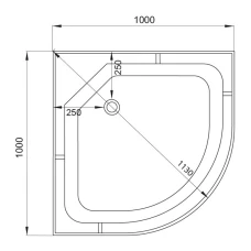 Душевая кабина DTO LM901GM 100х100 с гидромассажем