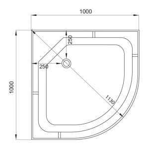 Душевая кабина DTO LM901N 100х100 без крыши