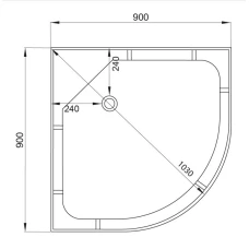 Душевая кабина DTO LM909 90х90 стандартная