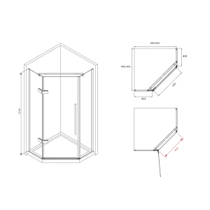 Душевой уголок Abber Ewiges Wasser 90х90 AG05090