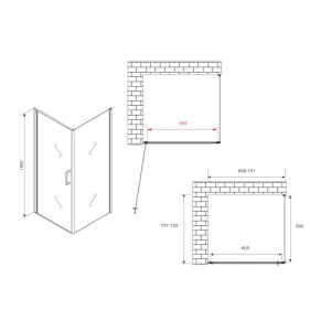 Душевой уголок Abber Sonnenstrand 70х75 AG04070-S75