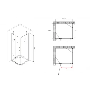 Душевой уголок Abber Zart 100х80 AG08100-S81