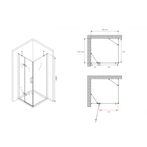 Душевой уголок Abber Zart 100х100 AG08100-S101