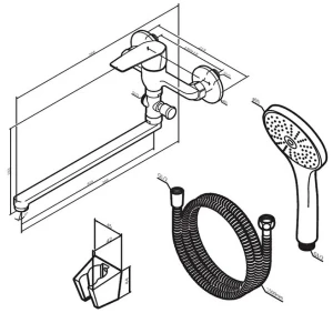 Смеситель Am.Pm Gem для ванны с душем F90A90100
