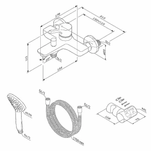 Смеситель Am.Pm X-Joy для ванны с душем F85B10022