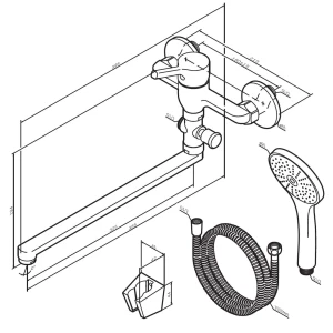 Смеситель Am.Pm X-Joy для ванны с душем F85B90100