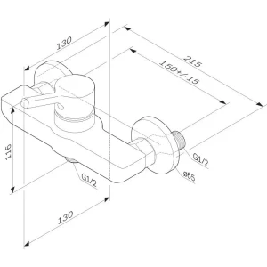 Смеситель Am.Pm X-Joy для душа F85B20022