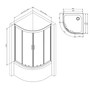 Душевой уголок Am.Pm Gem Deep 90x90 W90G-401A090WT