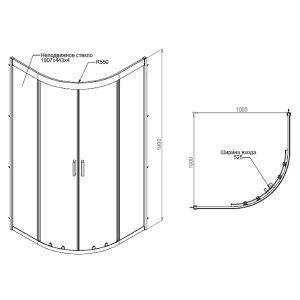 Душевой уголок Am.Pm Gem 100x100 W90G-401-100BT