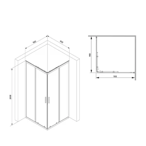Душевой уголок Am.Pm Gem S 90x90 W93G-403-090BT