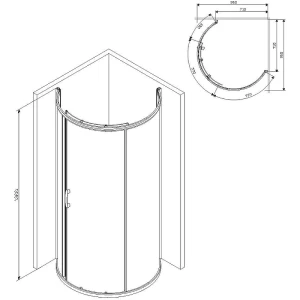 Душевой уголок Am.Pm Like 95x95 W83G-333-095CG тонированный
