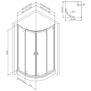 Душевой уголок Am.Pm X-Joy 80x80 W88G-205-080MT