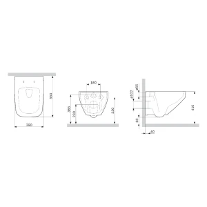 Унитаз подвесной Am.Pm Inspire 2.0 C50A1700MBSC
