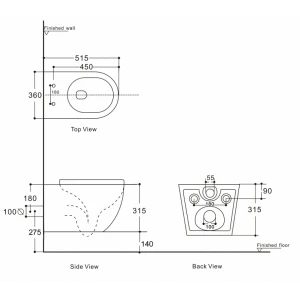 Унитаз подвесной Aquanet Rimless Cetus 2.0 W LX-1901