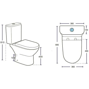 Унитаз-компакт Aquanet Ray-C