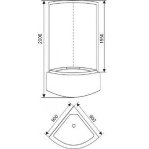 Душевой уголок Arcus 90х90 AS-302-9