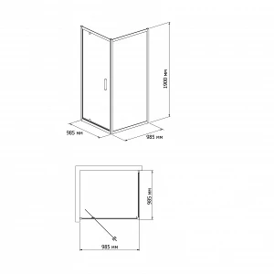 Душевой уголок BandHours Frenk/Side 1010 100х100 190380001