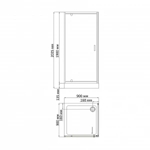 Душевой уголок BandHours Master 90 90х90 180571401