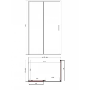 Душевой уголок BandHours Smart/Flat-Glass 910 100x90 190470001