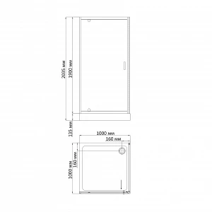 Душевой уголок BandHours Master 100 100х100 180621401