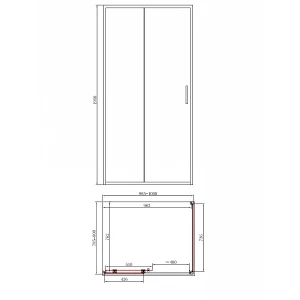 Душевой уголок BandHours Smart/Flat-Glass 812 120x80 190460001
