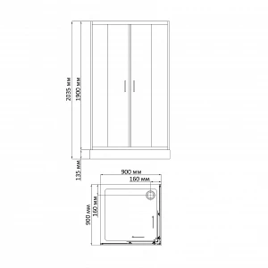Душевой уголок BandHours Toledo 90 90х90 180581401