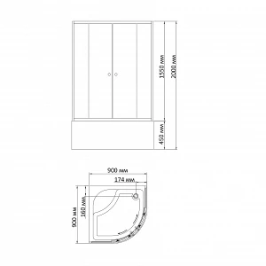 Душевой уголок BandHours Sigma-2 90x90 180242101