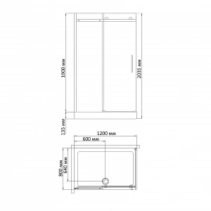 Душевой уголок BandHours Vincent 812 120х80 180411301
