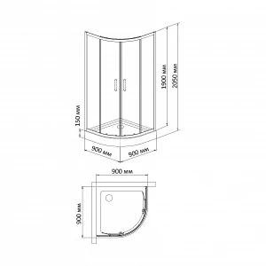 Душевой уголок BandHours Polo 90 90х90 180211101