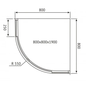 Душевой уголок Berges Solo R 80х80 061101