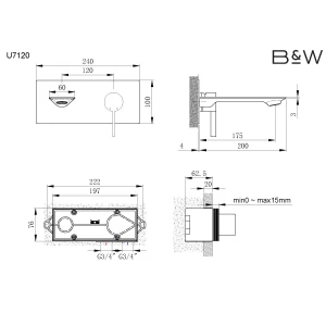 Смеситель Black&White Universe U7120 для раковины