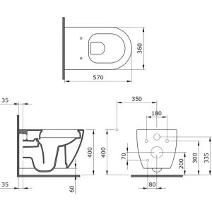 Унитаз подвесной Bocchi Venezia 1295-001-0129